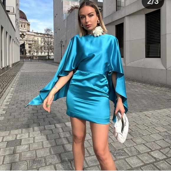 ★ZARA★ MINI CREPE DRESS CREPE MINI DRESS - Green | ZARA United States